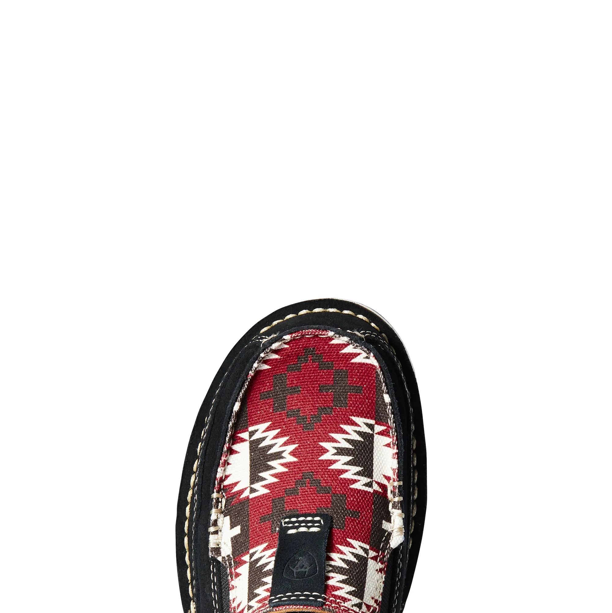 Ariat Black Suede Cruiser Black & Red Aztec Print