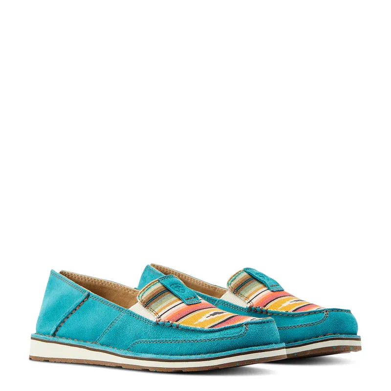 Ariat Womens Cruiser Teal Suede/Turquoise Serape