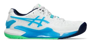 Asics Gel-Resolution 9 White/Digital Aqua Men's tennis shoes