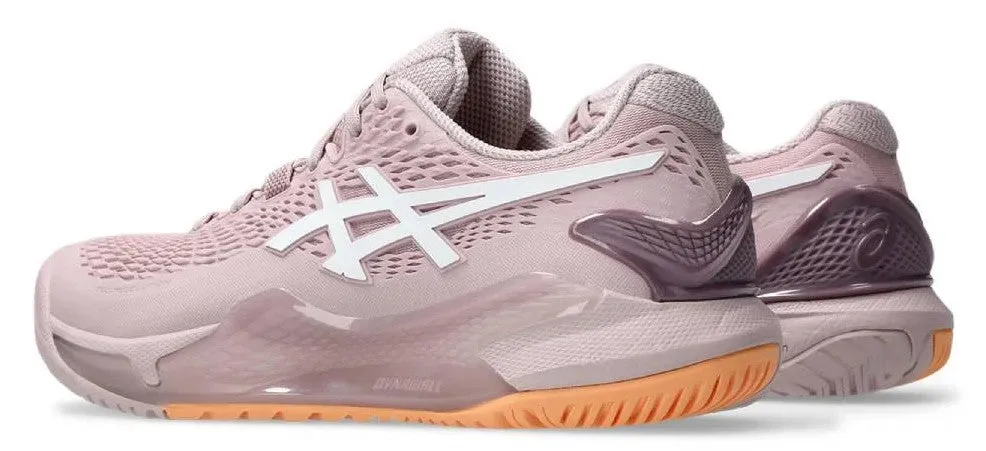 Asics Gel Resolution 9 Women's Wide Tennis Shoes Watershed Rose-White