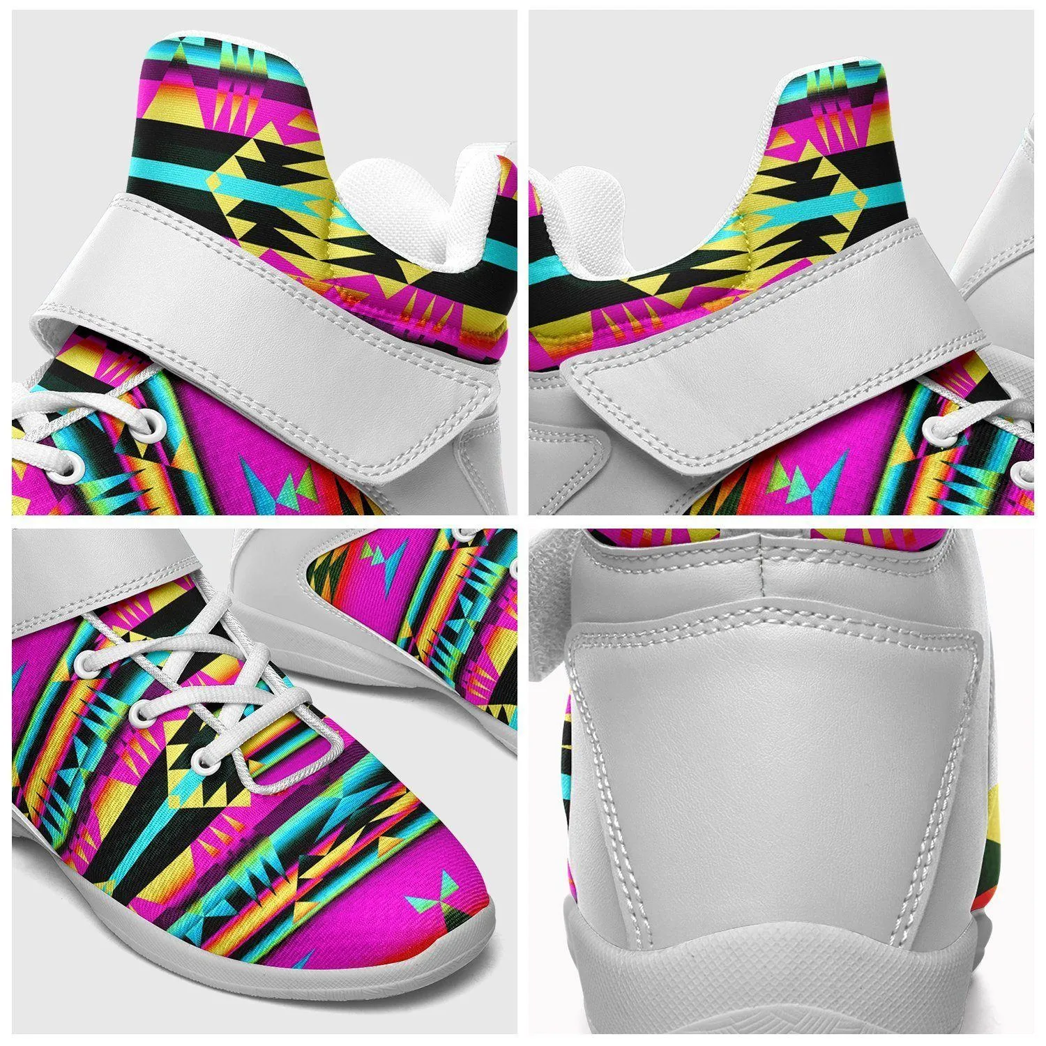 Between the Sunset Mountains Ipottaa Basketball / Sport High Top Shoes - White Sole