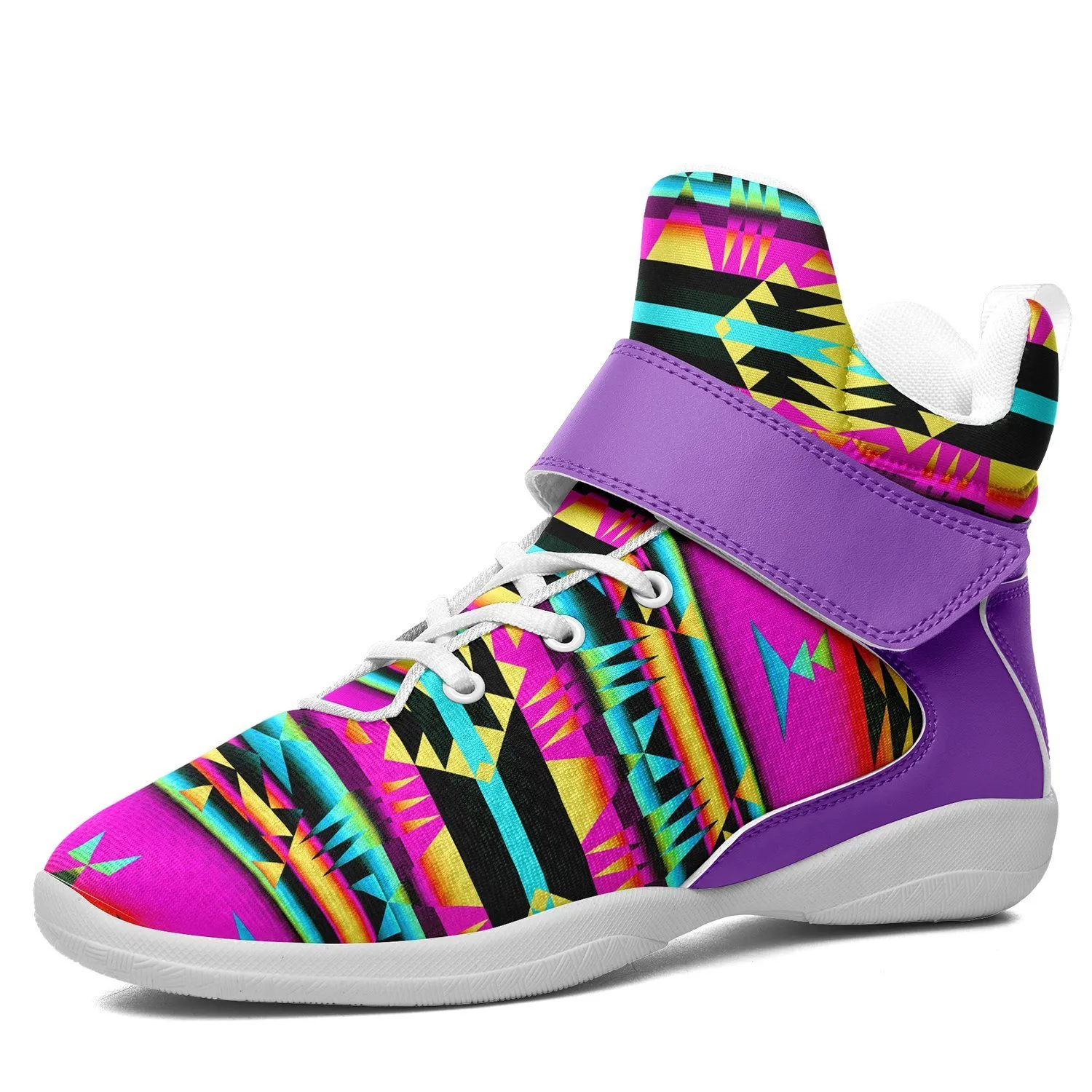 Between the Sunset Mountains Ipottaa Basketball / Sport High Top Shoes - White Sole