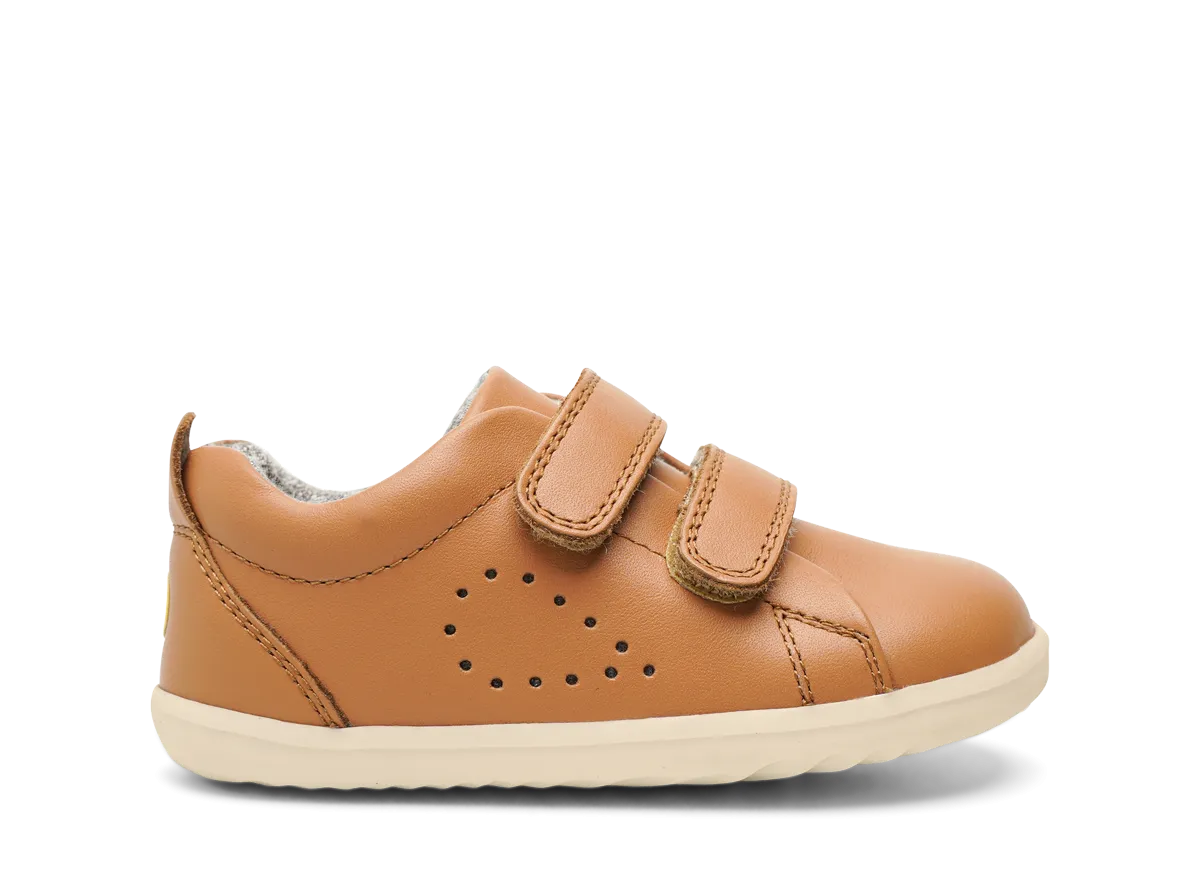 Bobux Grass Court Boys Girls Caramel Trainer Shoe