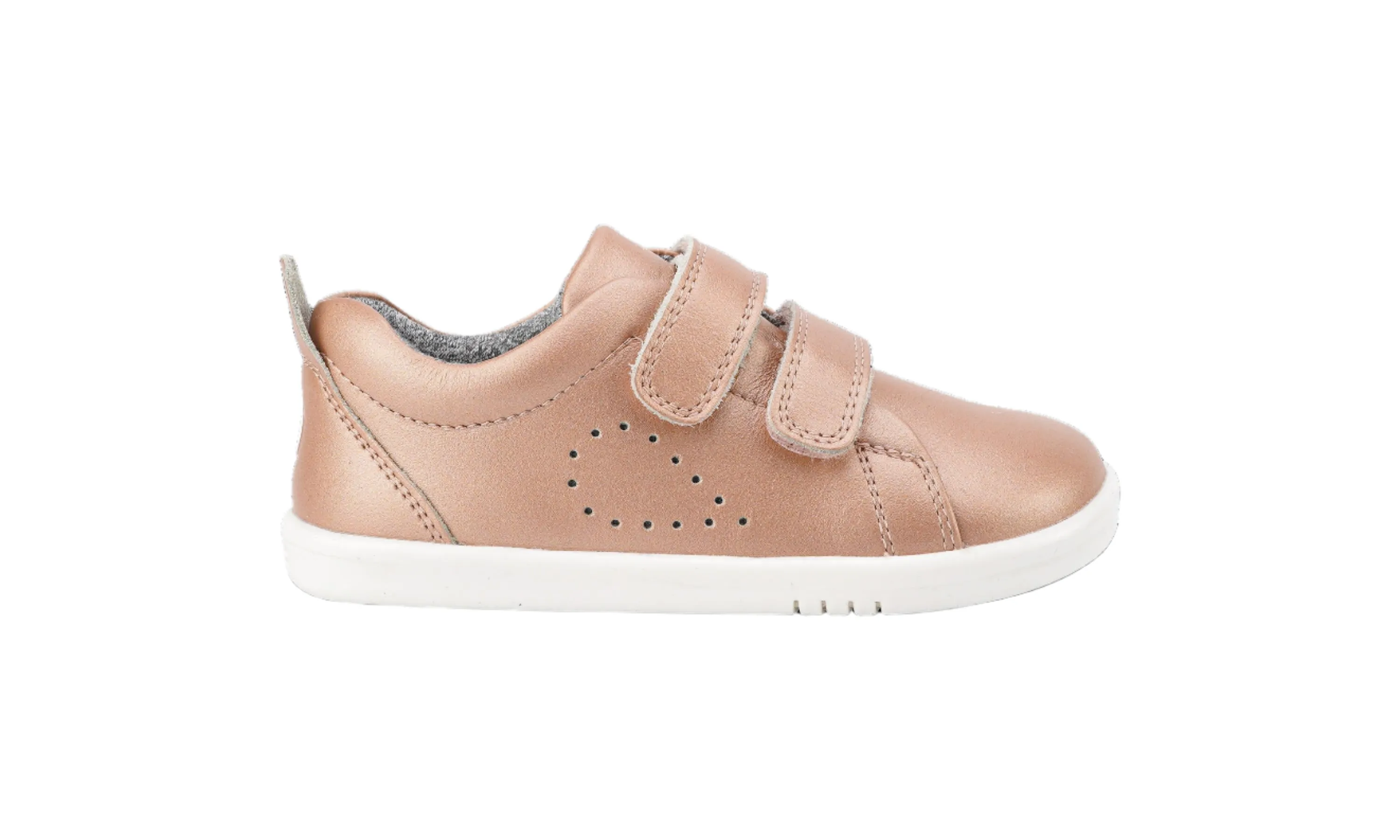 Bobux Grass Court I-Walk Girls Rose Gold Trainer Shoe