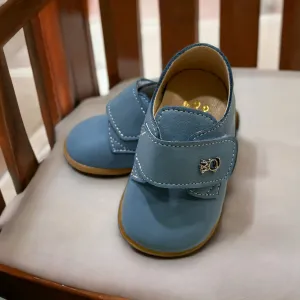 Boys Leather Steel Blue First Walker