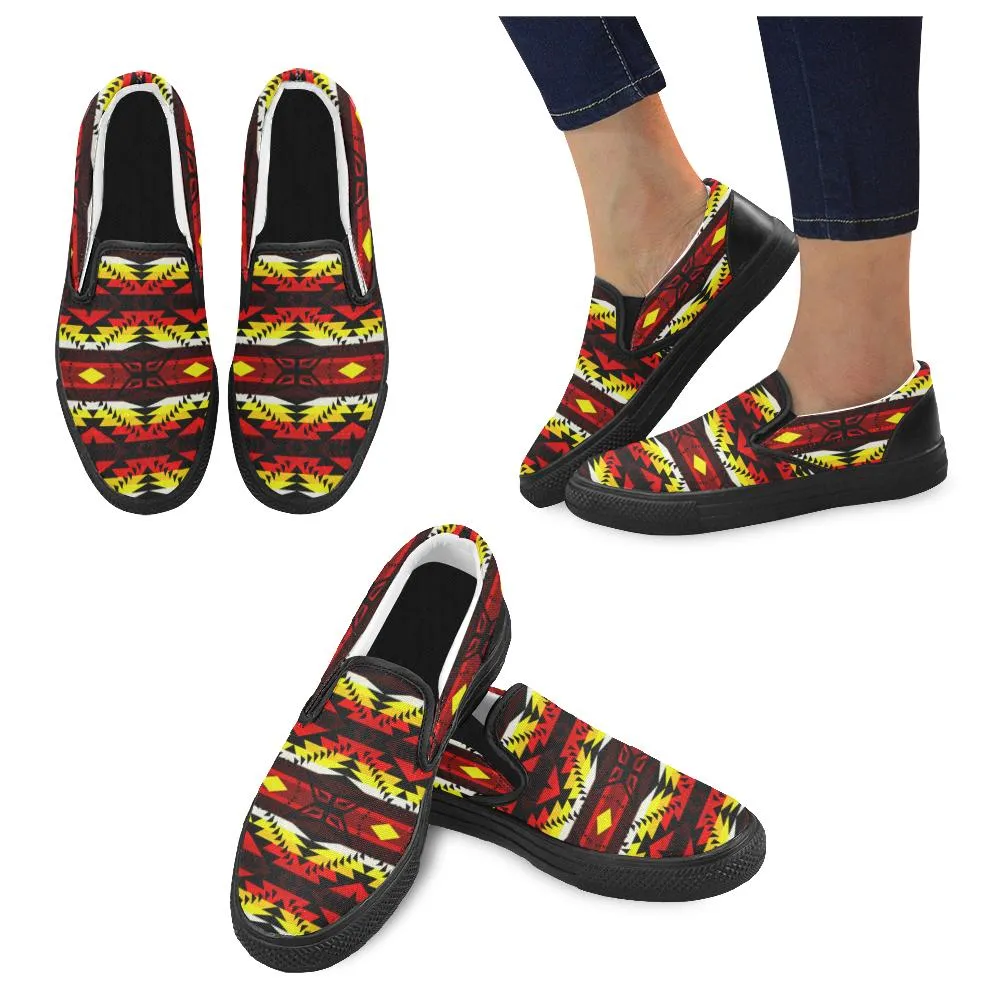 Canyon War Party Women's Unusual Slip-on Canvas Shoes