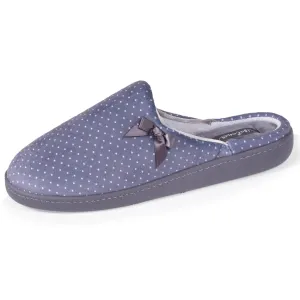 Chaussons mules Femme Pois Gris