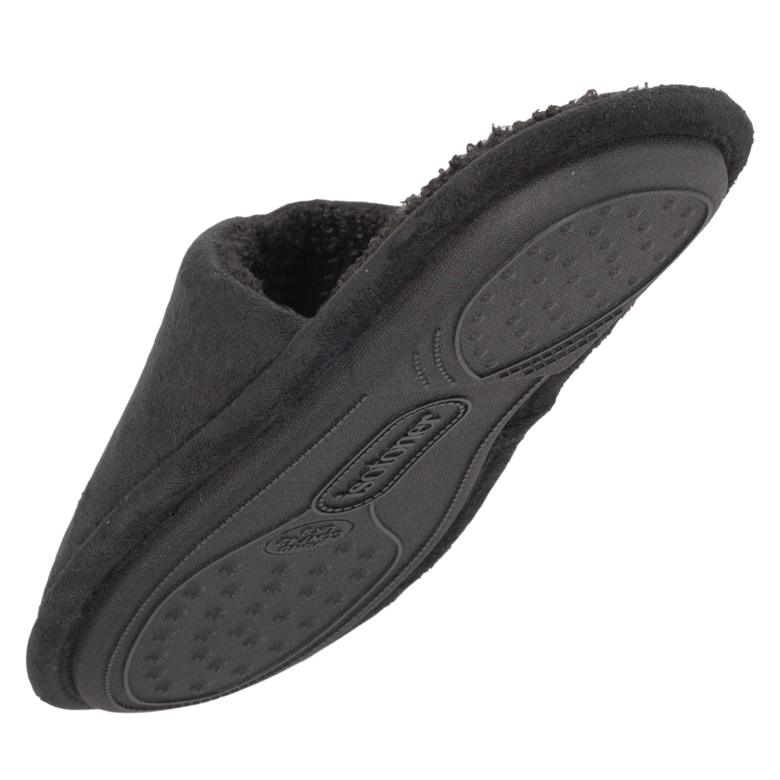 Chaussons mules plates Homme Noir recyclées*