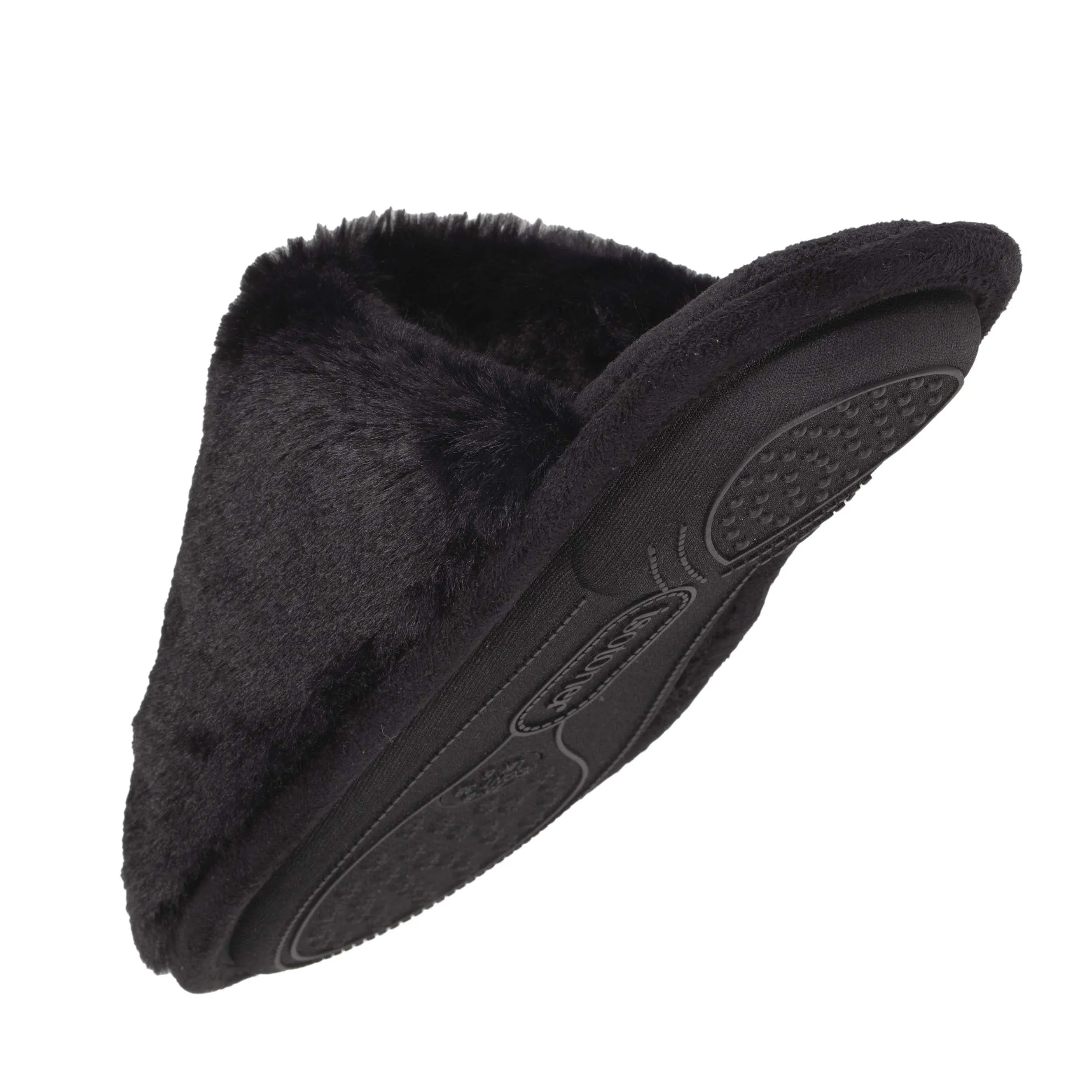 Chaussons mules recyclées Femme Noir