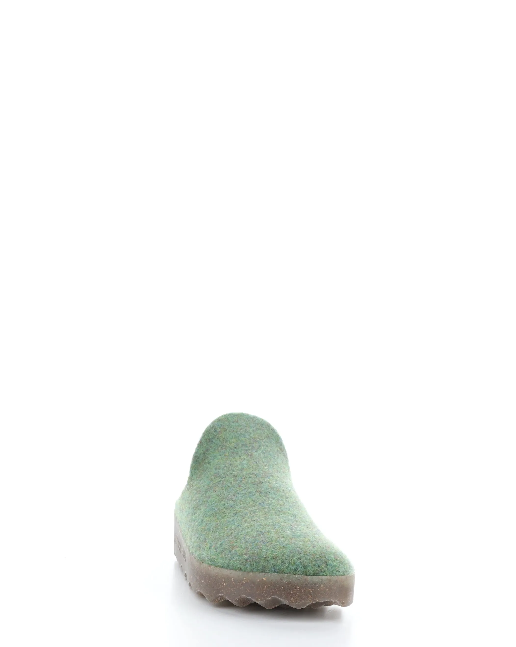 COME023ASP Green Slip-on Mules