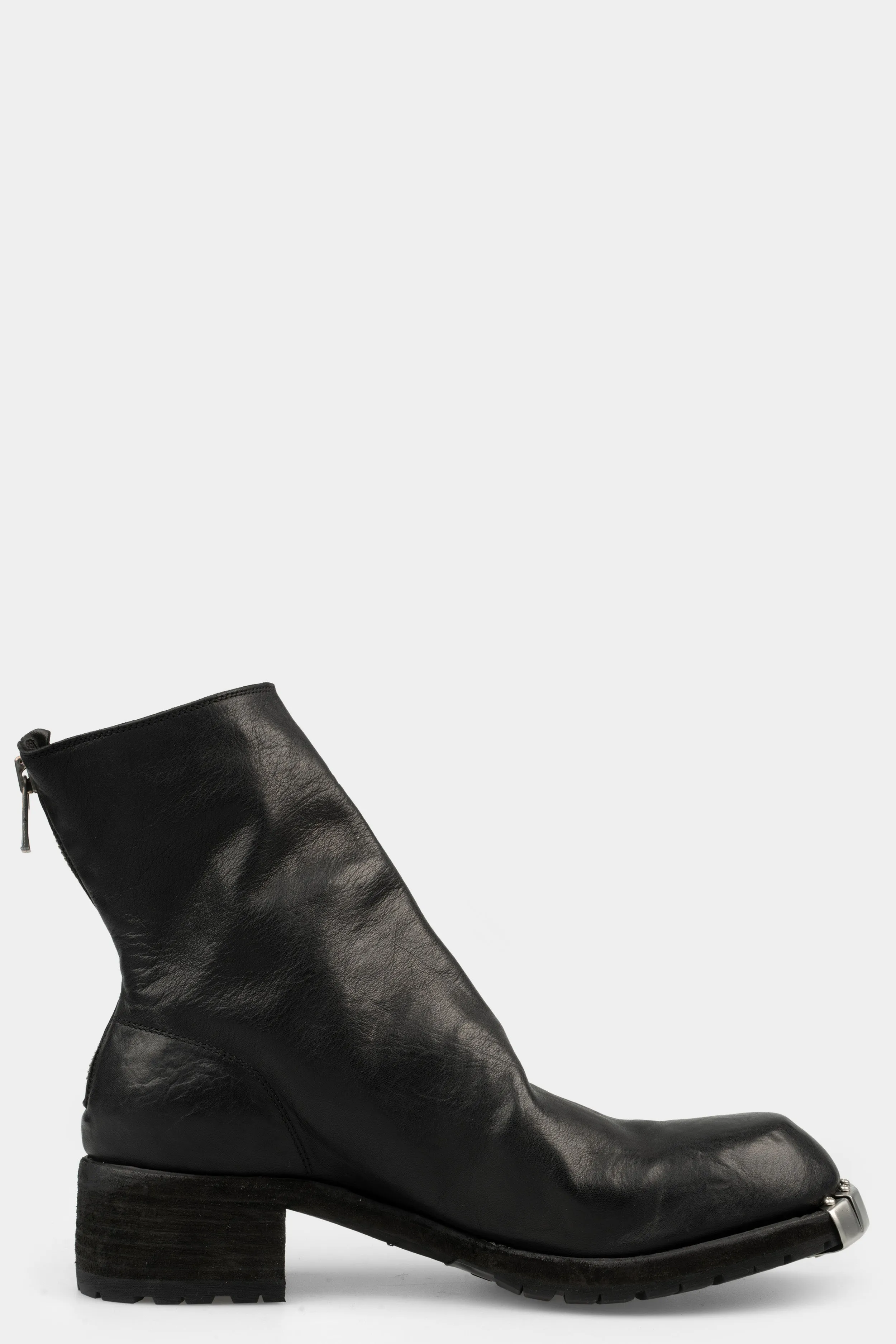 Double heel metal clad toe back zip boots | NB06V