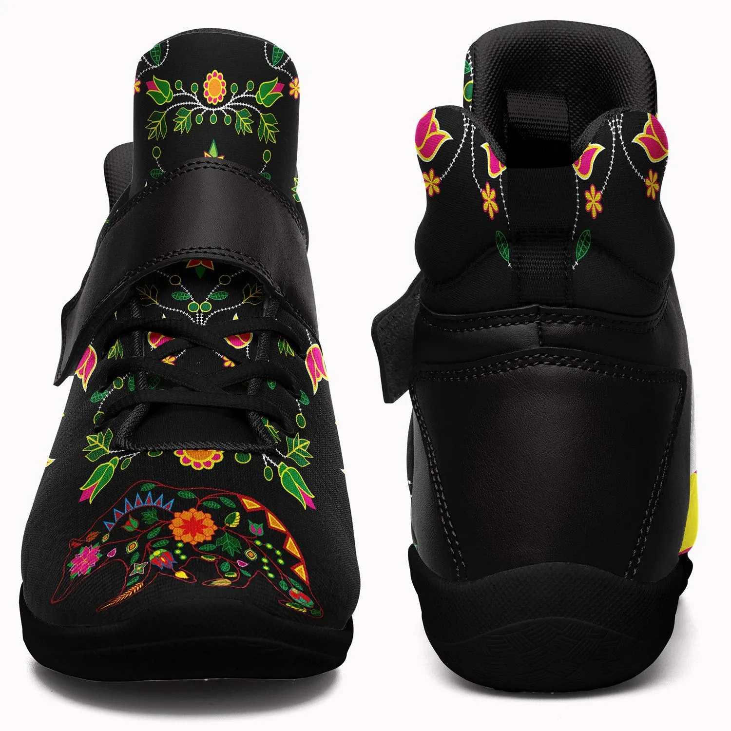 Floral Bear Ipottaa Basketball / Sport High Top Shoes