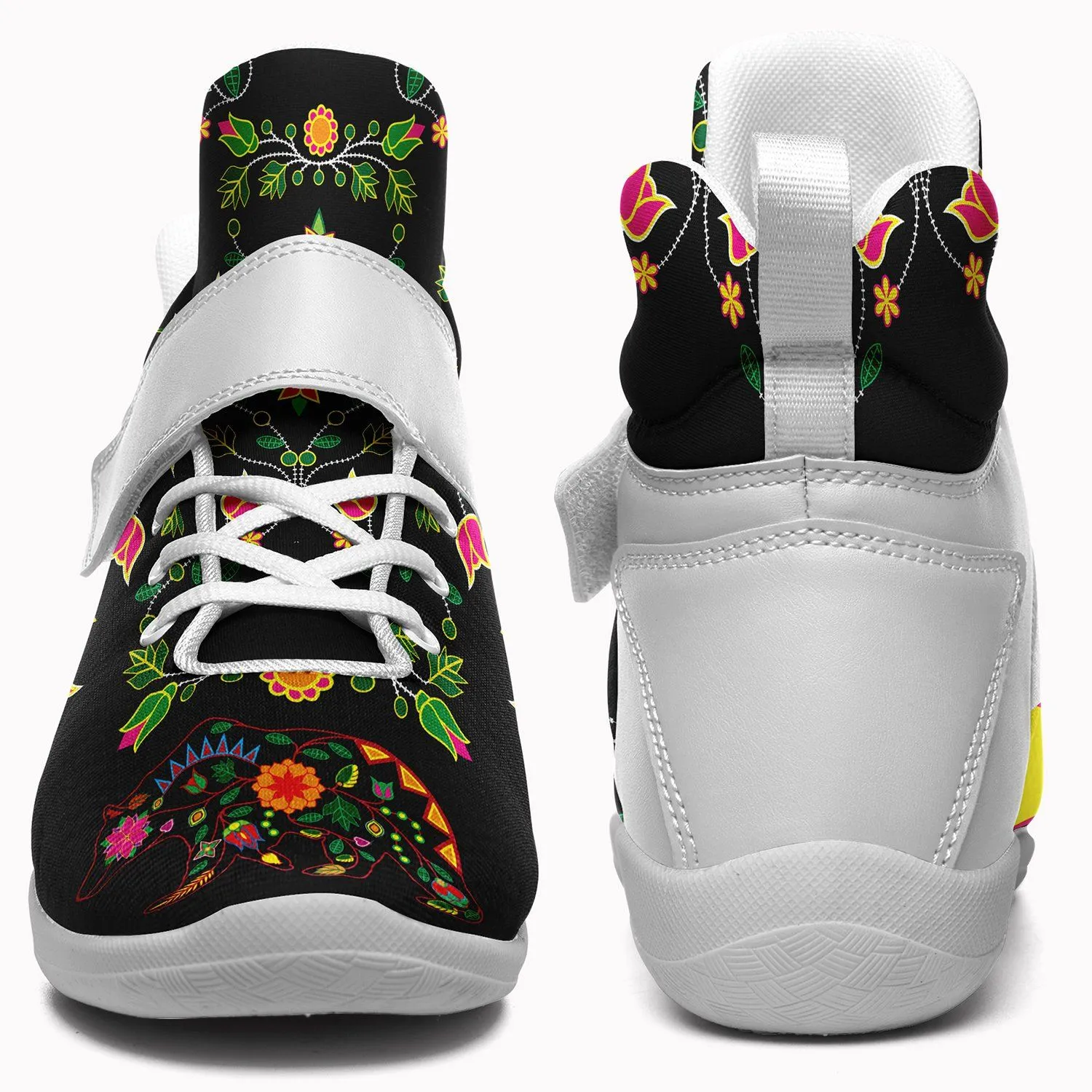 Floral Bear Ipottaa Basketball / Sport High Top Shoes