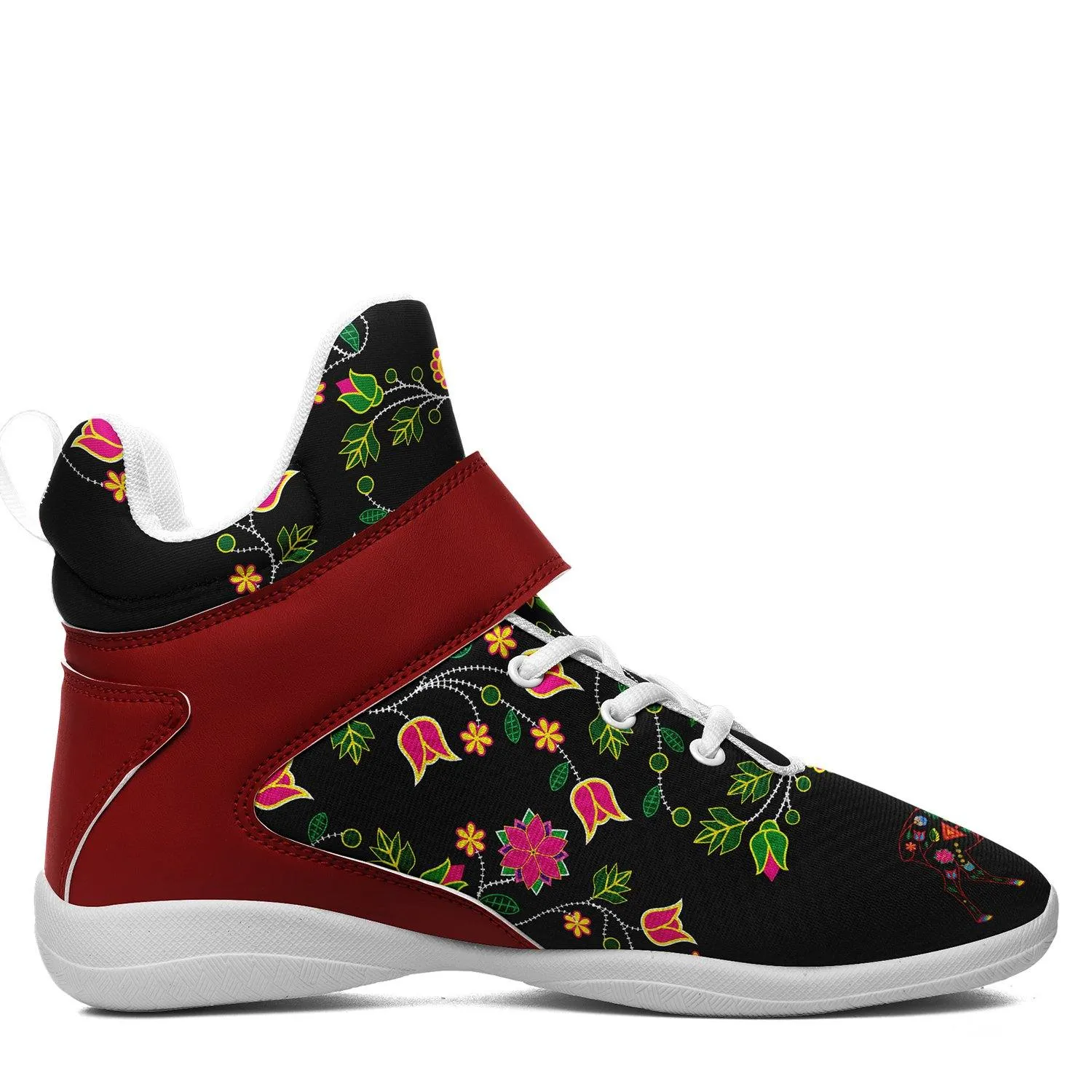 Floral Elk Kid's Ipottaa Basketball / Sport High Top Shoes