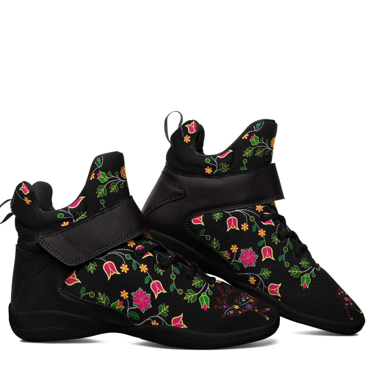 Floral Elk Kid's Ipottaa Basketball / Sport High Top Shoes