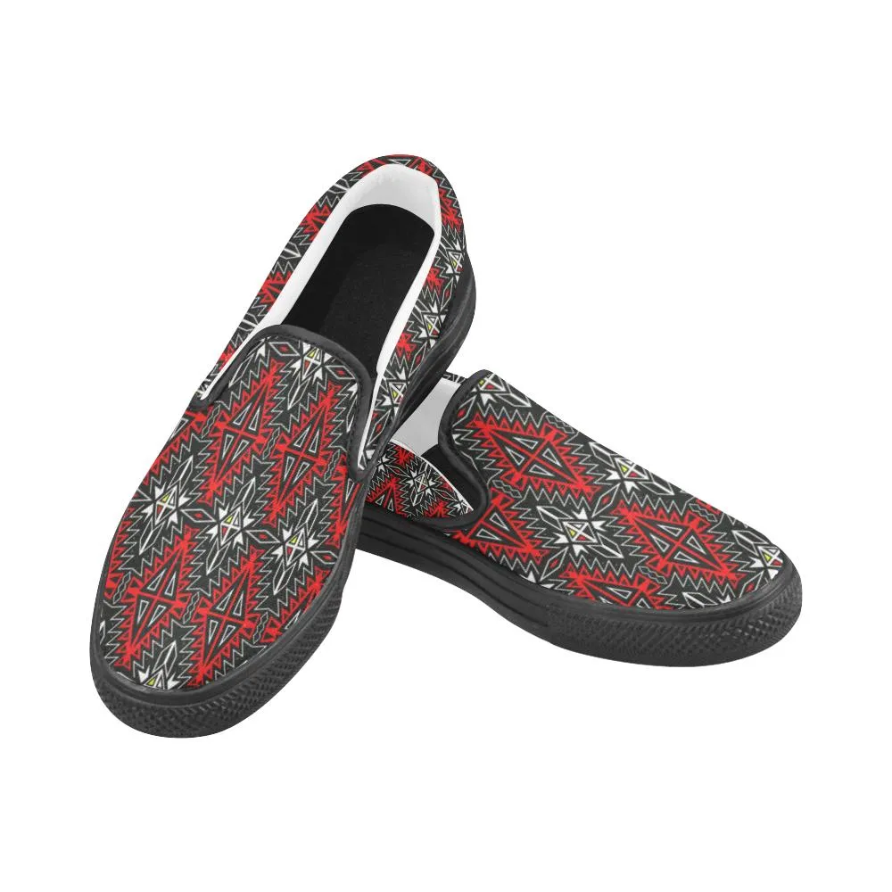 Four Directions Men's Unusual Slip-on Canvas Shoes