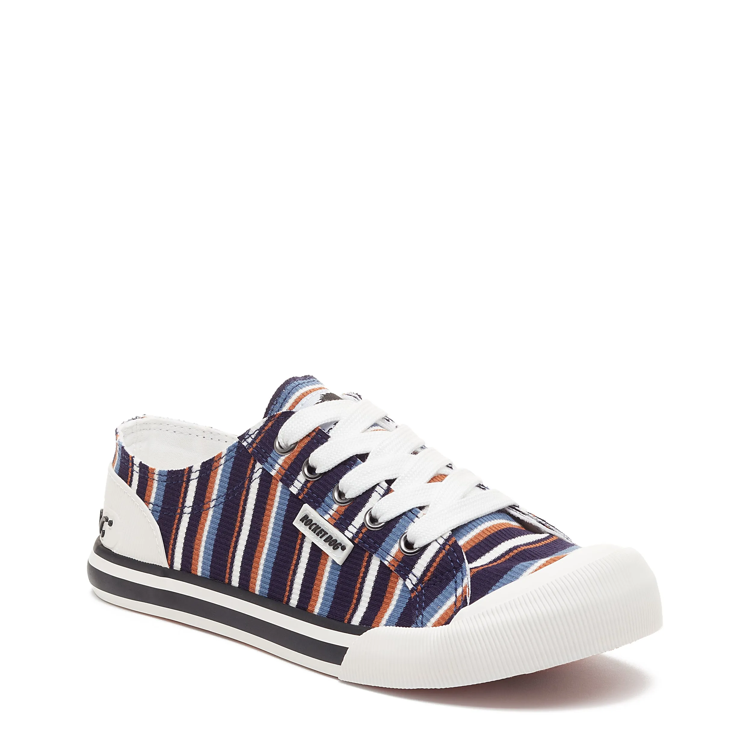 Jazzin Black Chardon Stripe Trainers