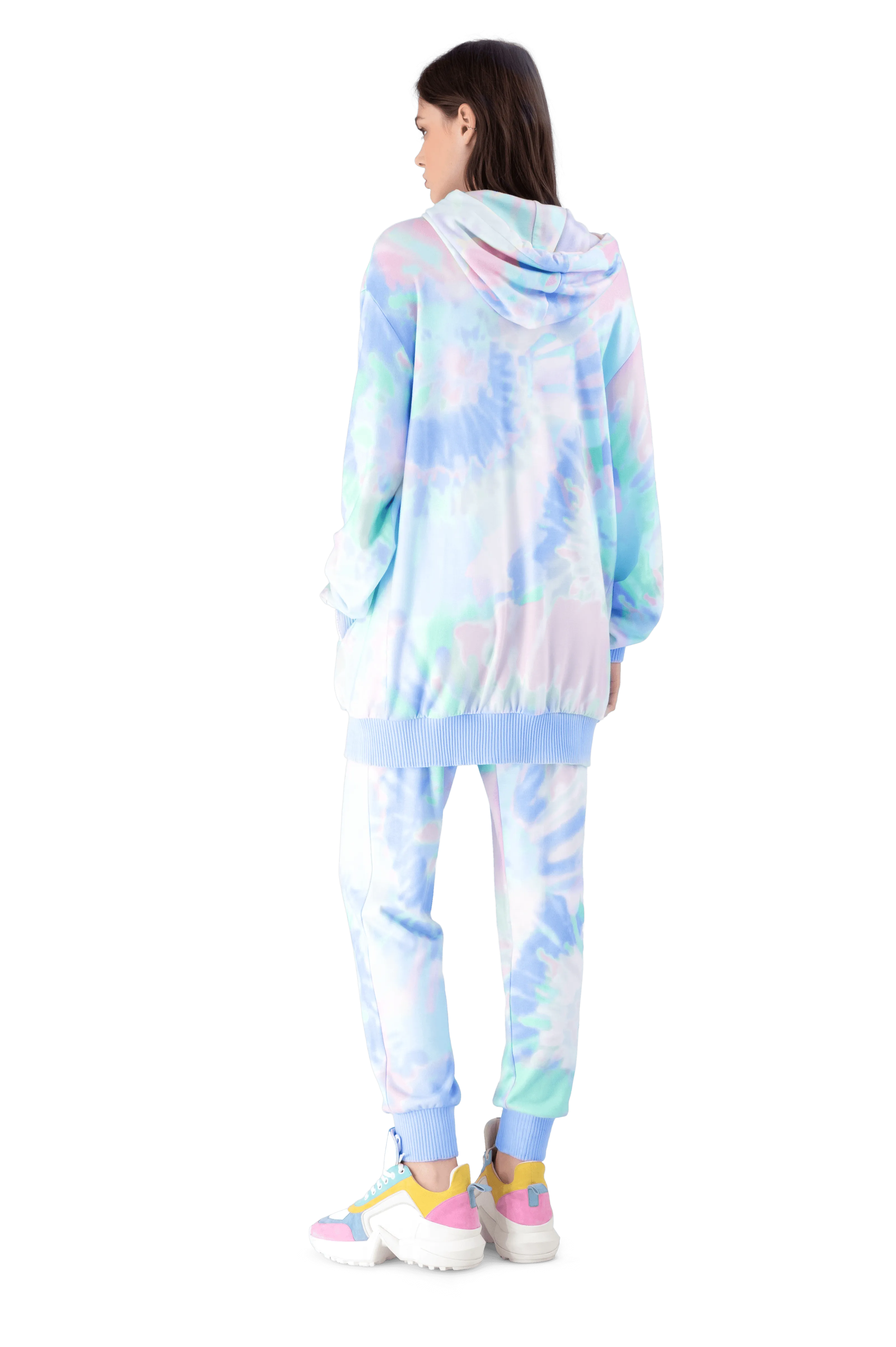 Lavender Tie-Dye Jersey Tracksuit Trousers