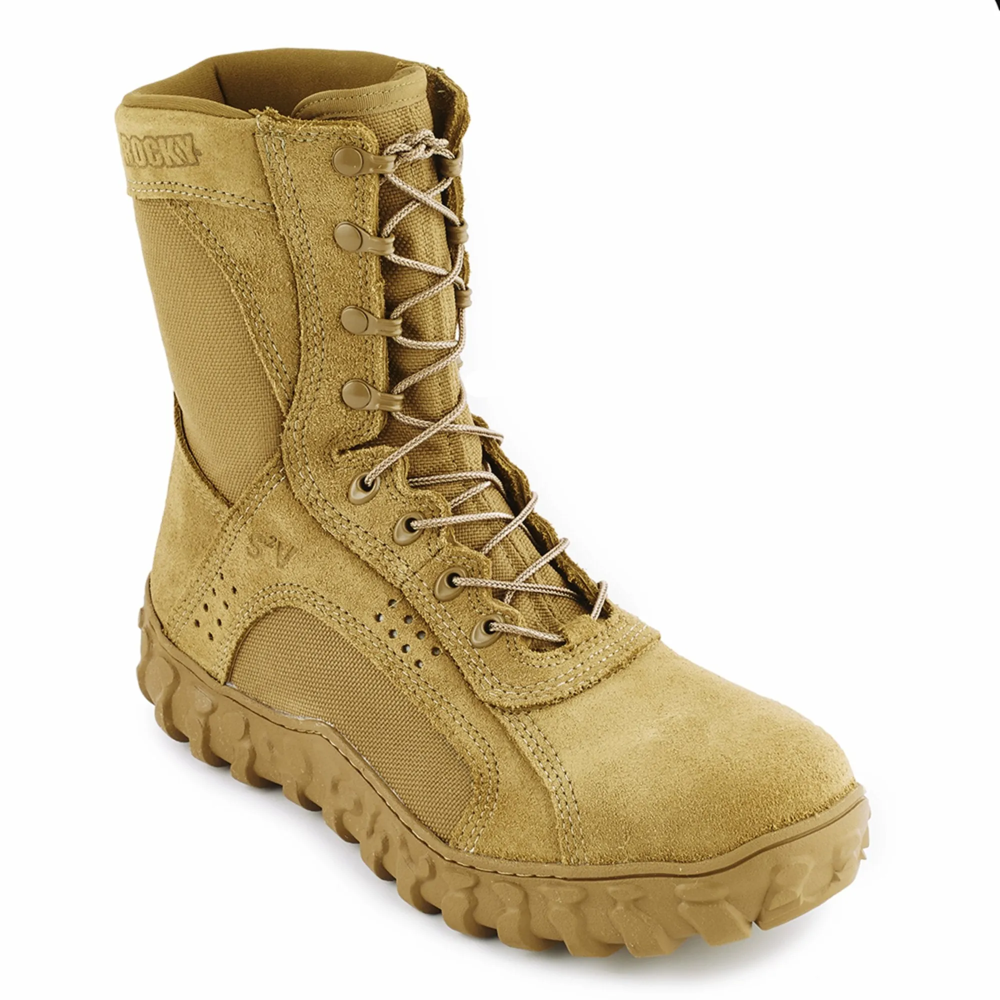 Men's Coyote Brown Tactical Military Boots - Rocky S2V