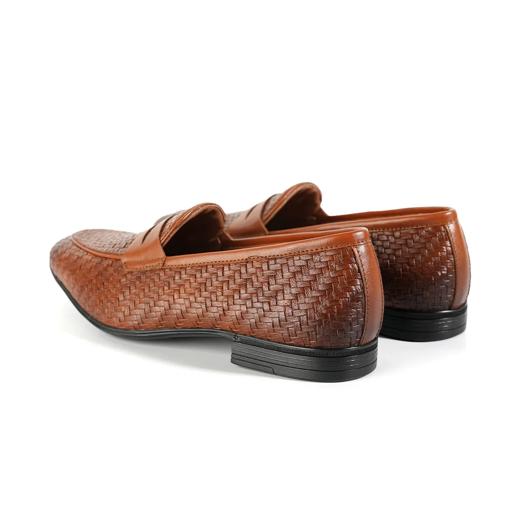 Monkstory Braided Flexi Business Slip-Ons - Tan