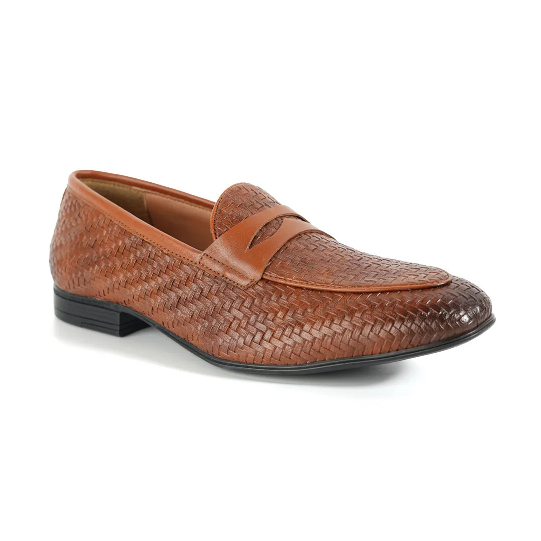 Monkstory Braided Flexi Business Slip-Ons - Tan