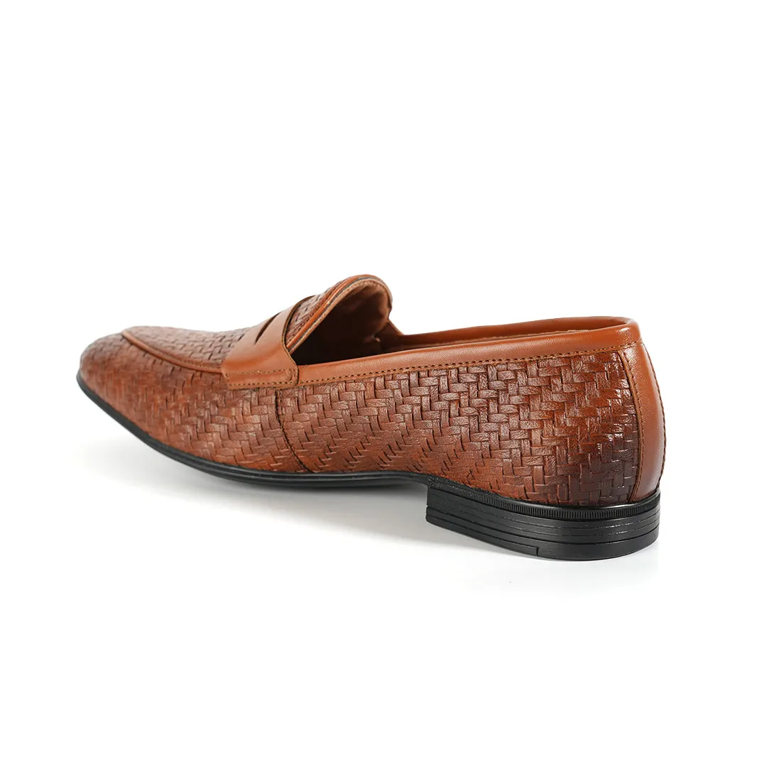 Monkstory Braided Flexi Business Slip-Ons - Tan