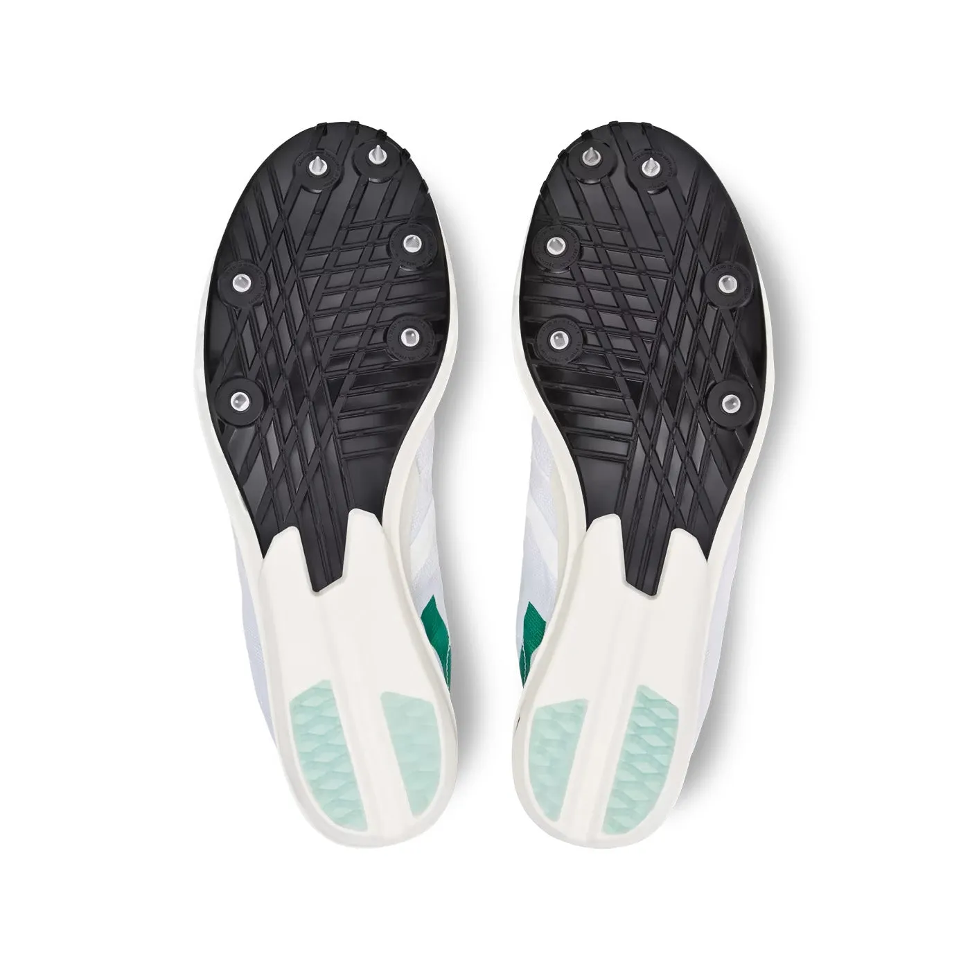 On Men's Cloudspike 10000m Undyed-White / Mint