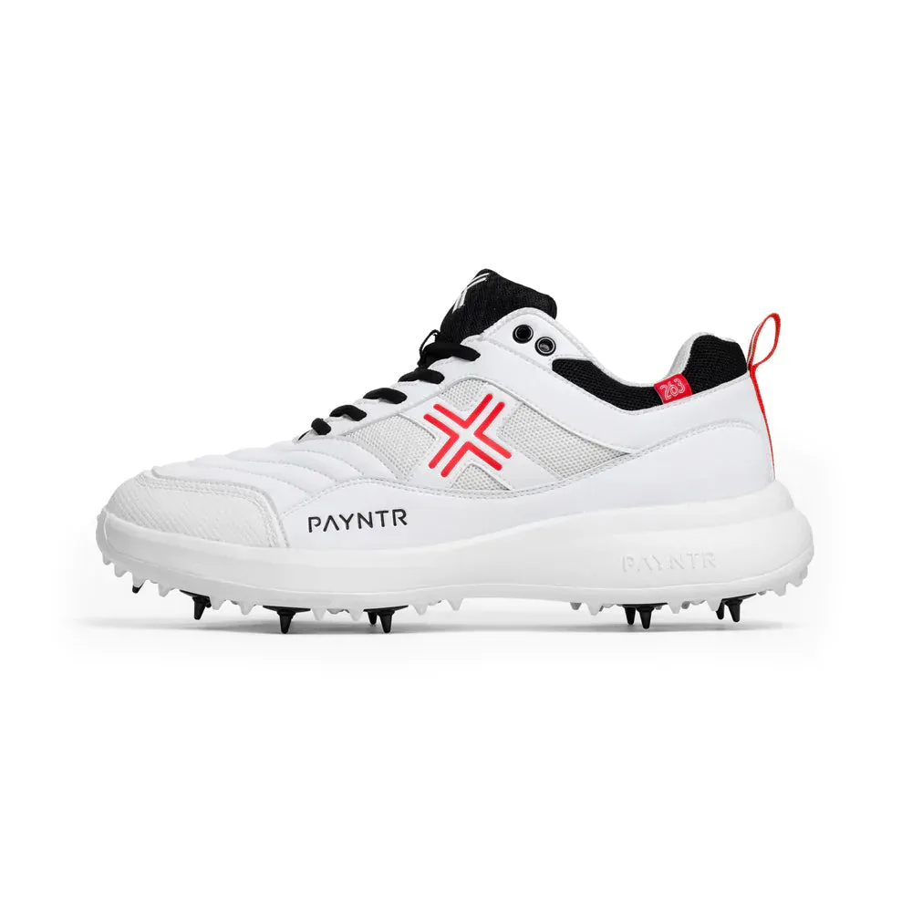 Payntr All Rounder Spike Cricket Shoes - White