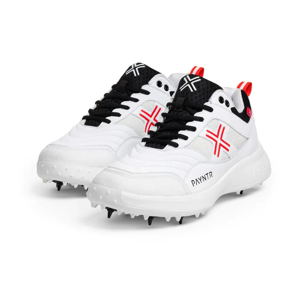 Payntr All Rounder Spike Cricket Shoes - White