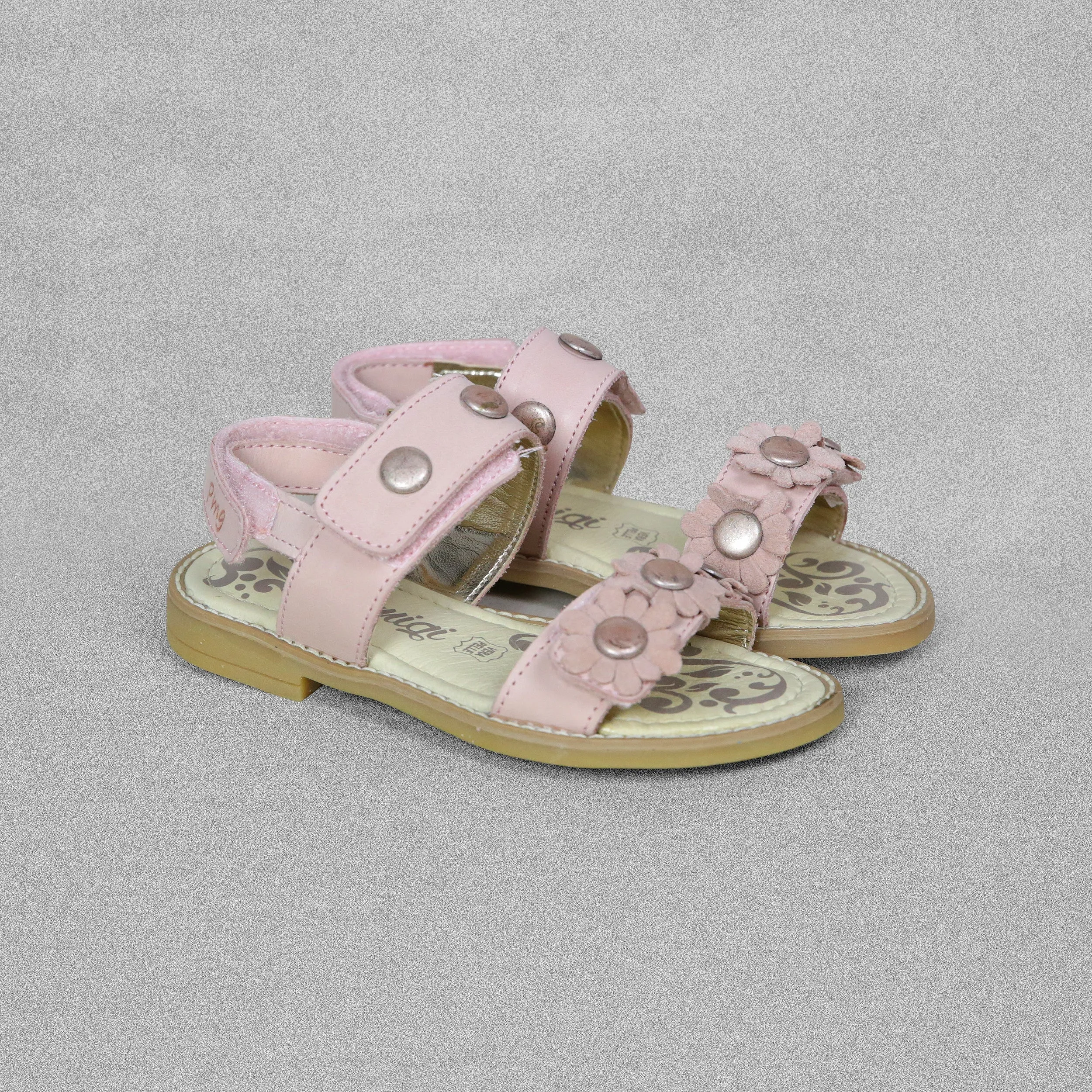 'Primigi' Girls Pale Pink Sandals with Velcro Straps - UK Size 6 / EU 39