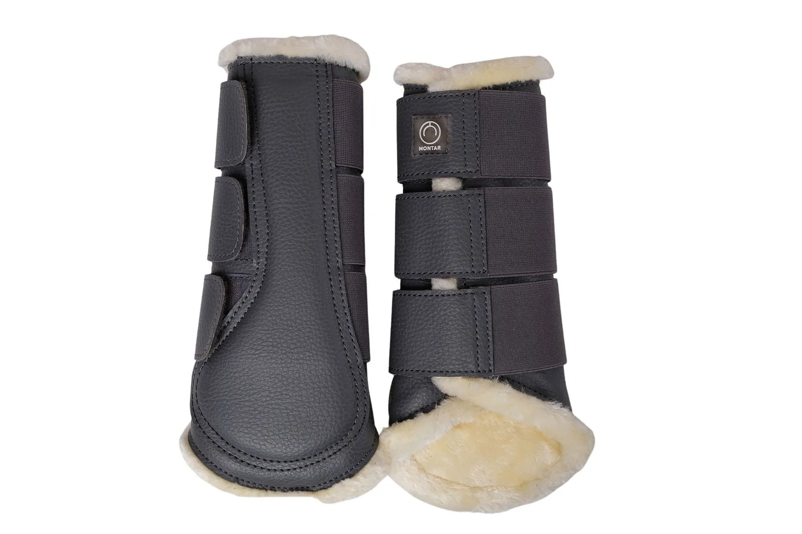 PU Leather Protection Boots (4 pcs) - Grey