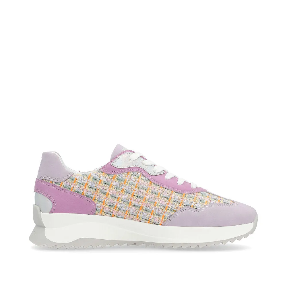 Rieker W130090 Woven Womens Pink Multi Trainer