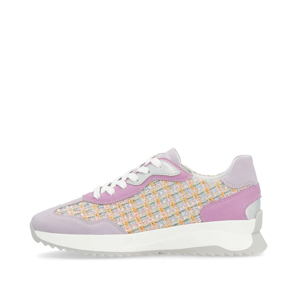 Rieker W130090 Woven Womens Pink Multi Trainer