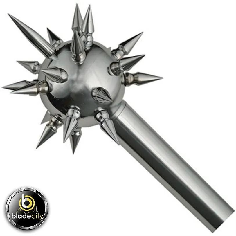 Silver Spiked Morningstar Mace