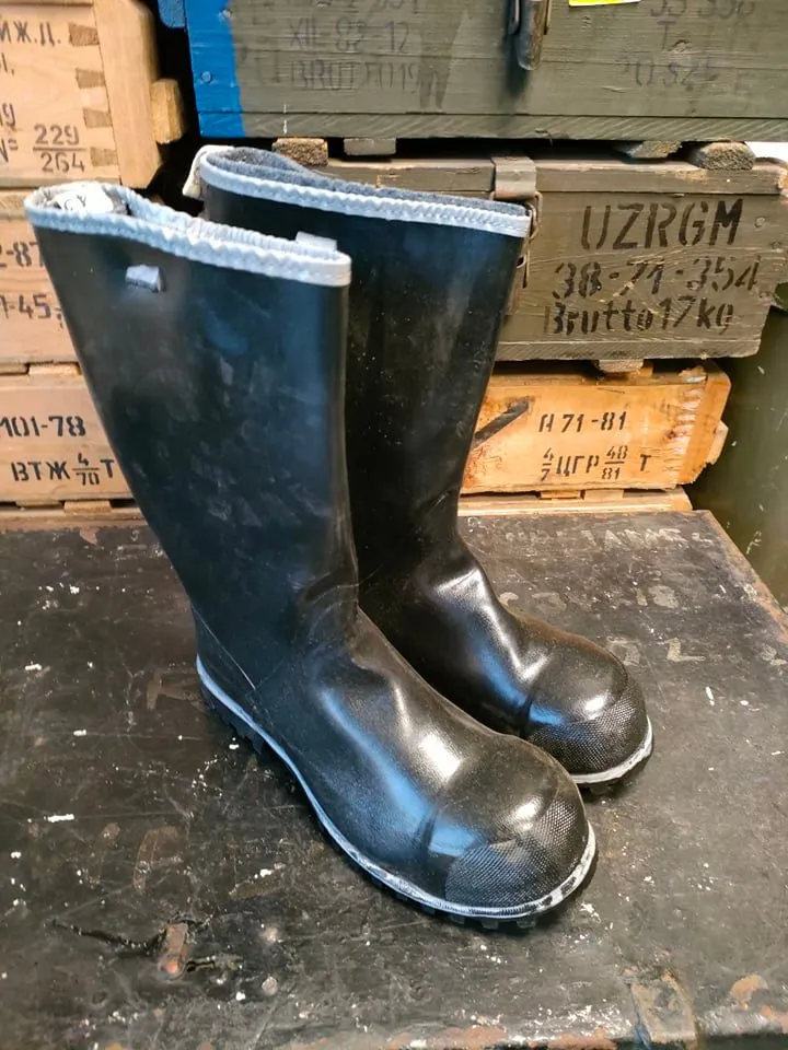 Swedish Rubber Boots with Felt Liner