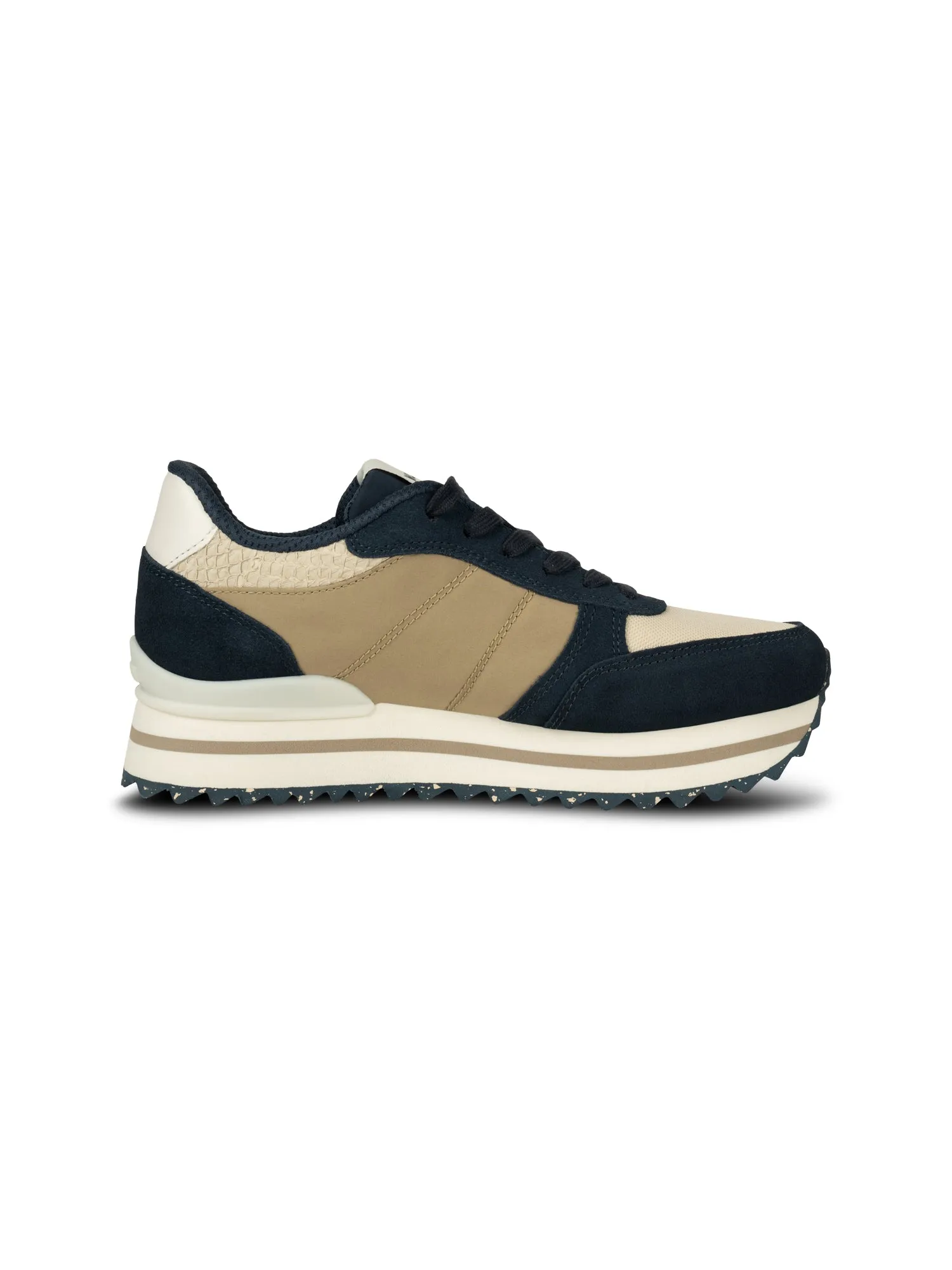 Woden Ronja Plateau Trainers-Navy Multi-WL599