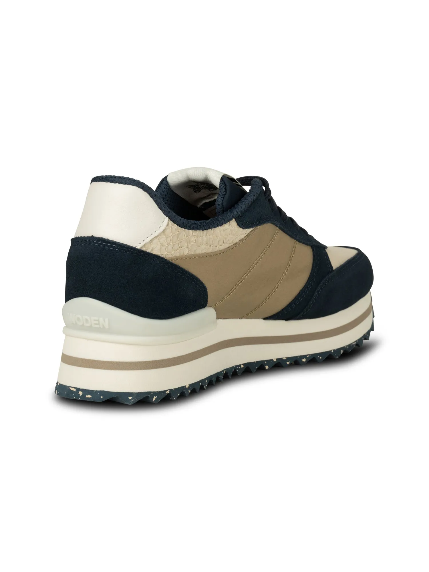 Woden Ronja Plateau Trainers-Navy Multi-WL599