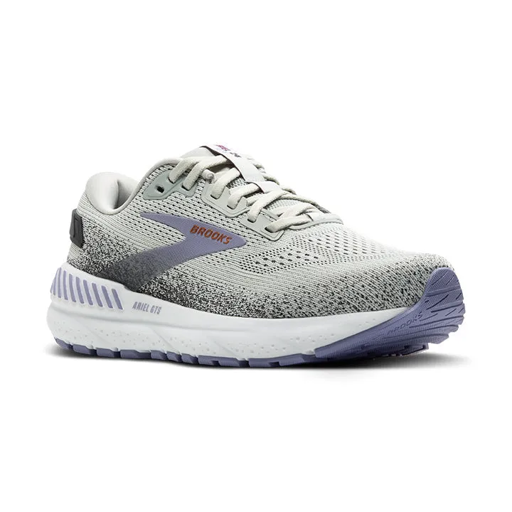 WOMEN'S BROOKS ARIEL GTS 24 WIDE 1204141D080 COLOR: MERCURY/EBONY/SWEET LAVENDER