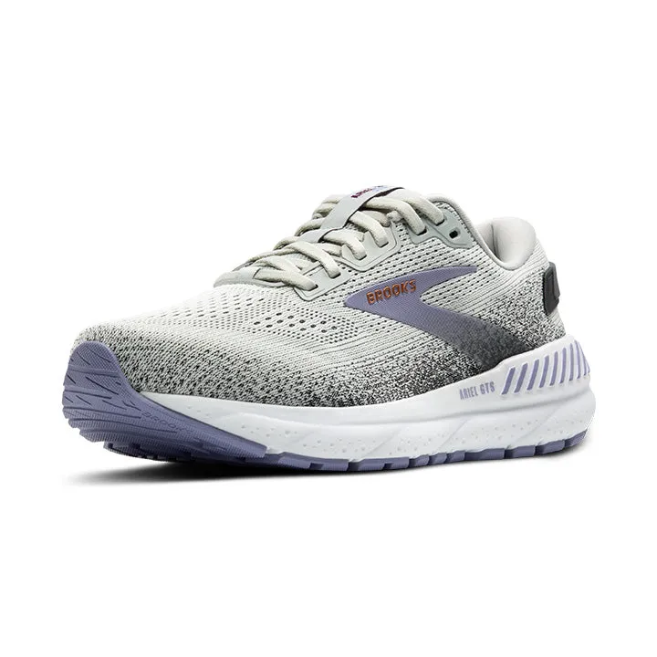 WOMEN'S BROOKS ARIEL GTS 24 WIDE 1204141D080 COLOR: MERCURY/EBONY/SWEET LAVENDER