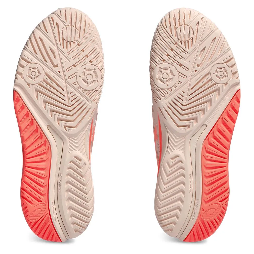 Women's Gel-Resolution 9 Tennis Shoes Pearl Pink and Sun Coral