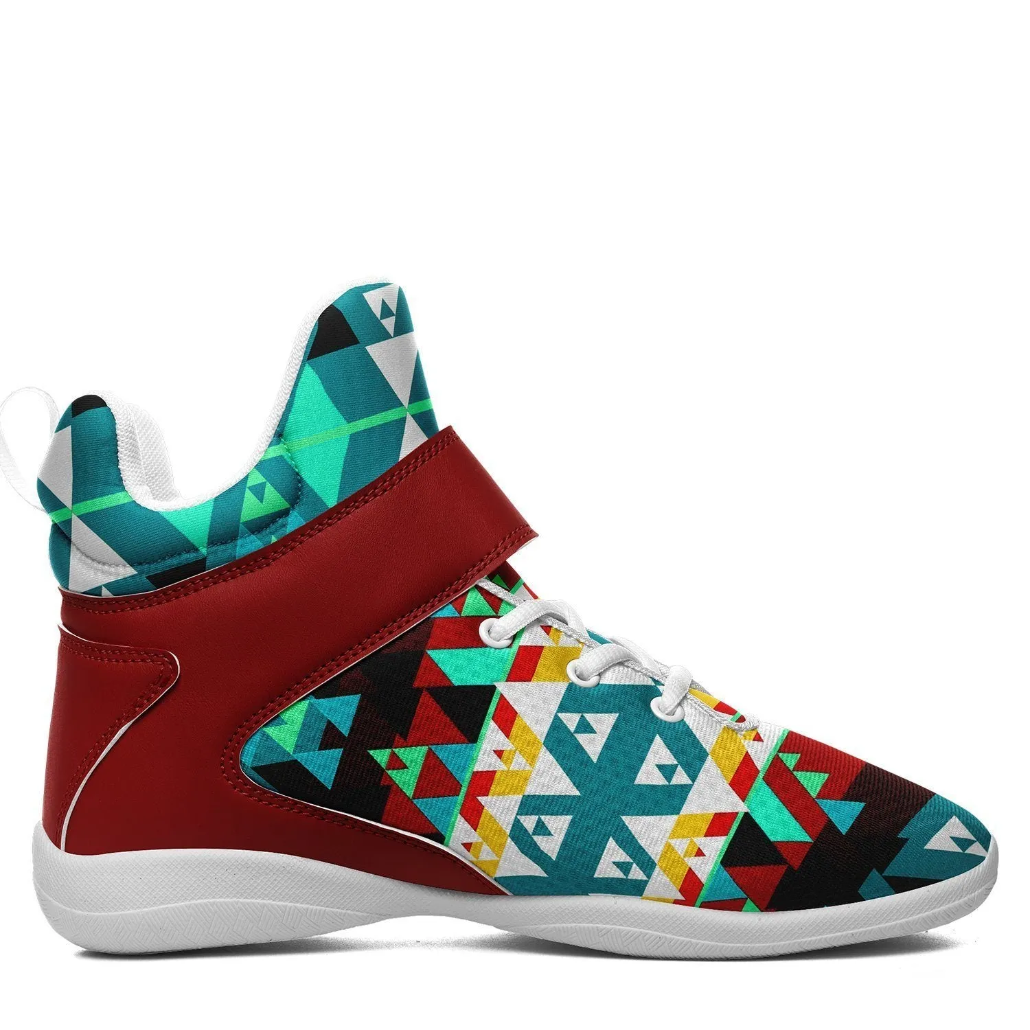 Writing on Stone Wheel Ipottaa Basketball / Sport High Top Shoes - White Sole